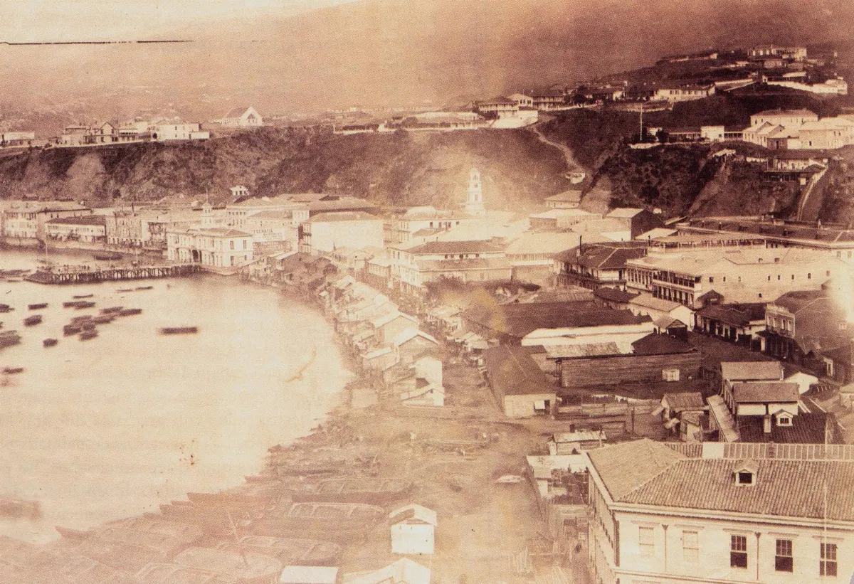 Bahía de Valparaíso año 1864 — Bahía de Valparaíso — 1864 | Chile de Ayer