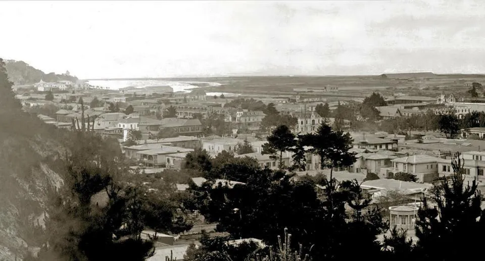 Borde costero y plan de Viña del Mar, 1920 — Borde costero de Viña del Mar — 1920 | Chile de Ayer