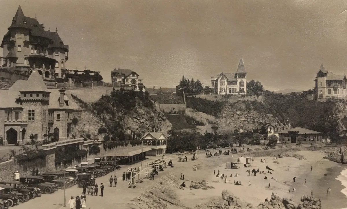 Playa Miramar de Viña del Mar en 1922 — Playa Miramar — 1922 | Chile de Ayer