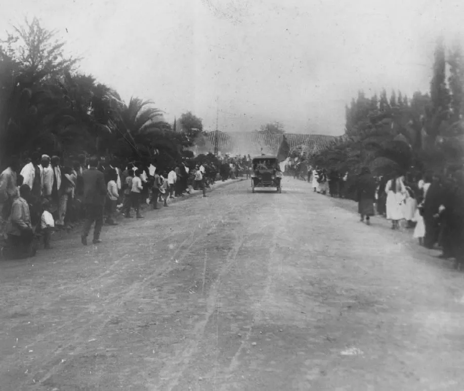 Primer auto en Calleuque, 1920 — Calleuque — 1920 | Chile de Ayer