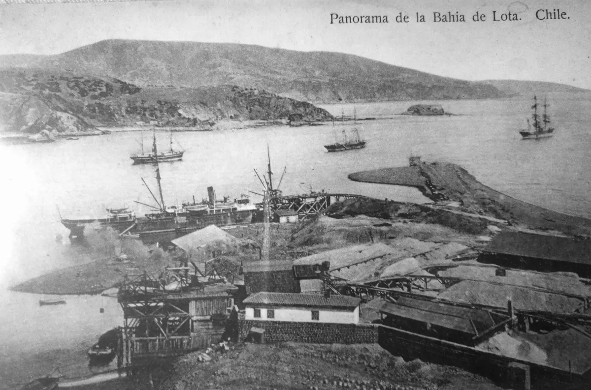 Panorama de la Bahía de Lota en 1913 — Parque de Lota — 1913 | Chile de Ayer