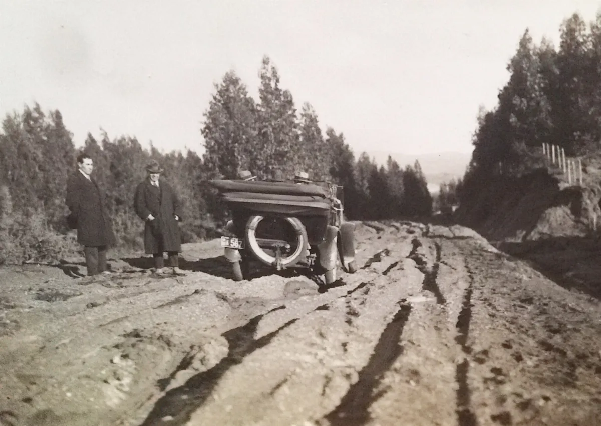Camino Valparaíso Santiago en 1918 — Camino Valparaíso–Santiago — 1918 | Chile de Ayer