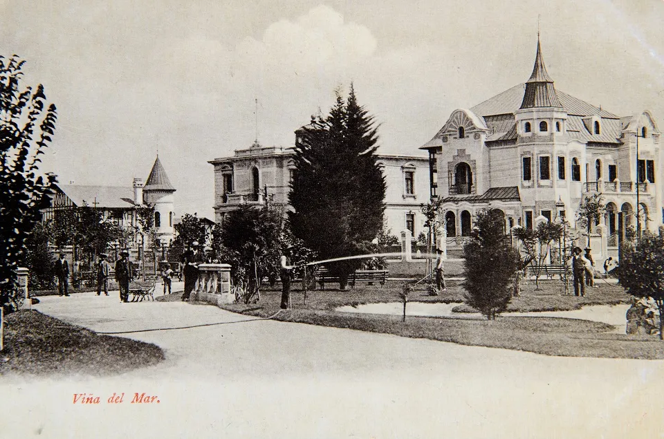 Plaza Vergara en 1900 — Plaza Vergara — 1900 | Chile de Ayer
