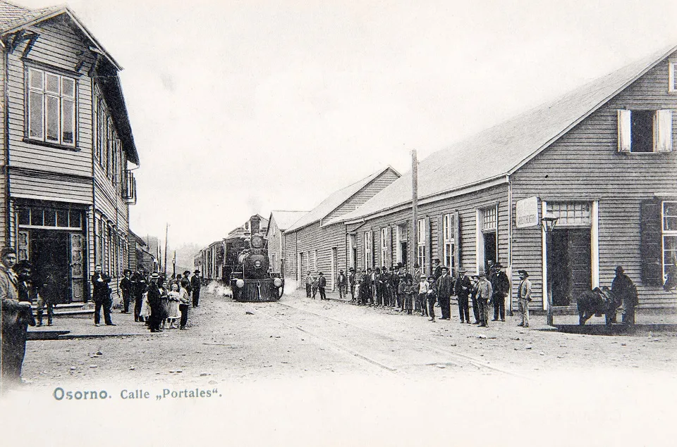Calle Portales de Osorno en 1911 — Calle Portales — 1911 | Chile de Ayer