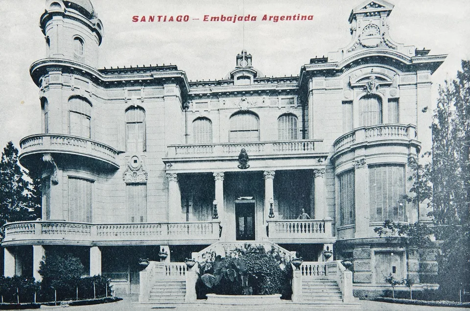 Embajada Argentina en Santiago ca. 1915 — Palacio de la Legación Argentina — 1915 | Chile de Ayer