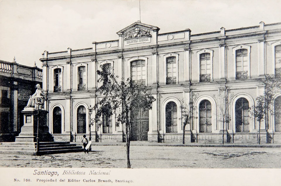 Antigua Biblioteca Nacional de Chile, Santiago, ca. 1890 — Ex Congreso Nacional — 1890 | Chile de Ayer