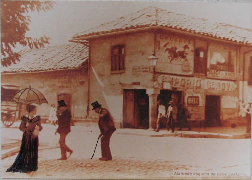 La Alameda esquina de calle Lastarria en 1900 — Alameda esquina Lastarria — 1900 | Chile de Ayer