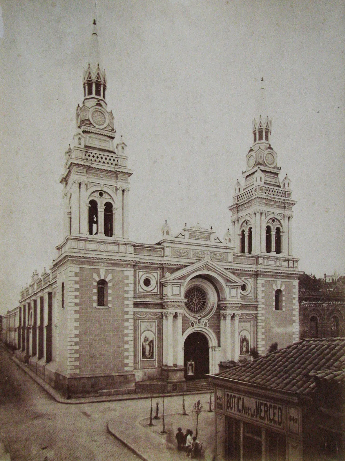 Iglesia de La Merced en 1880 — Calle Estado — 1880 | Chile de Ayer