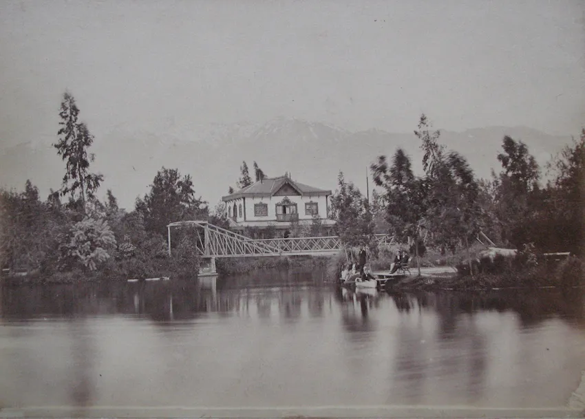 Laguna del Parque Cousiño en 1880 — Parque O'Higgins — 1880 | Chile de Ayer
