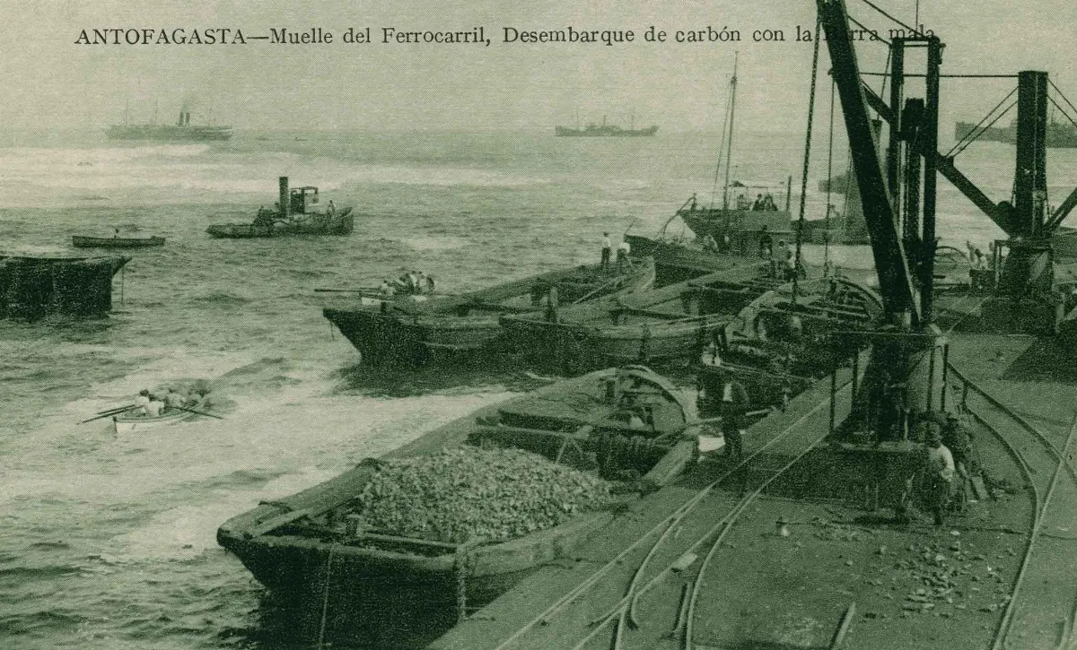 Muelle de Antofagasta ca. 1910 — 1910 | Chile de Ayer