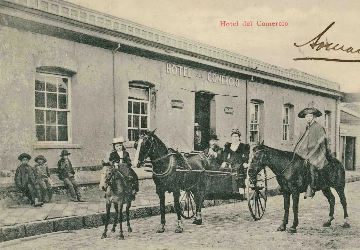 Hotel del Comercio, Lota ca. 1900 — 1900 | Chile de Ayer