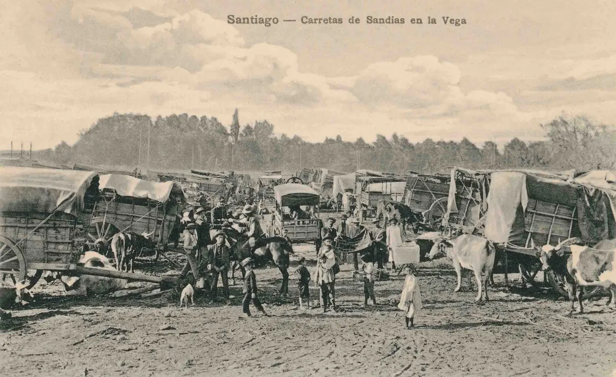 La Vega Central ca. 1880 — Plaza Bulnes — 1880 | Chile de Ayer