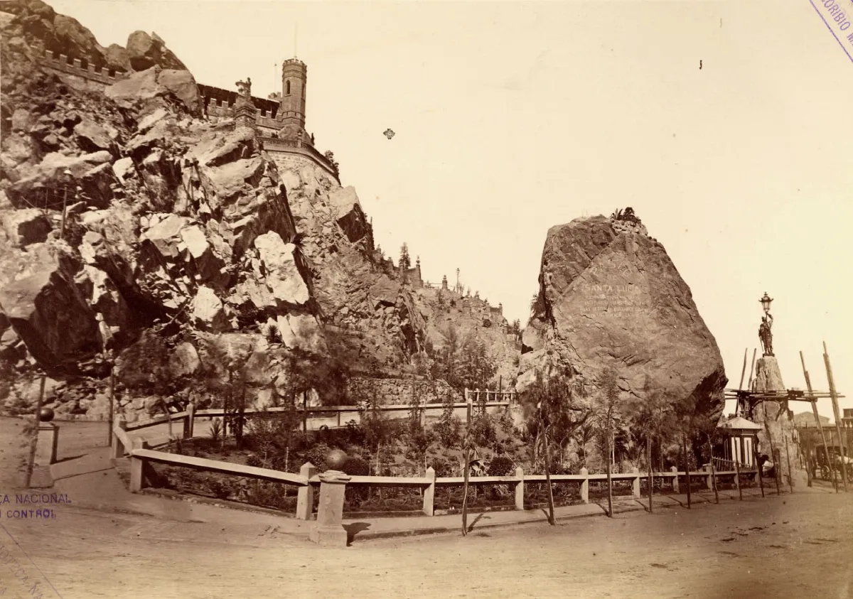 El Jardín Elíptico, Cerro Santa Lucía, 1874 — 1874 | Chile de Ayer