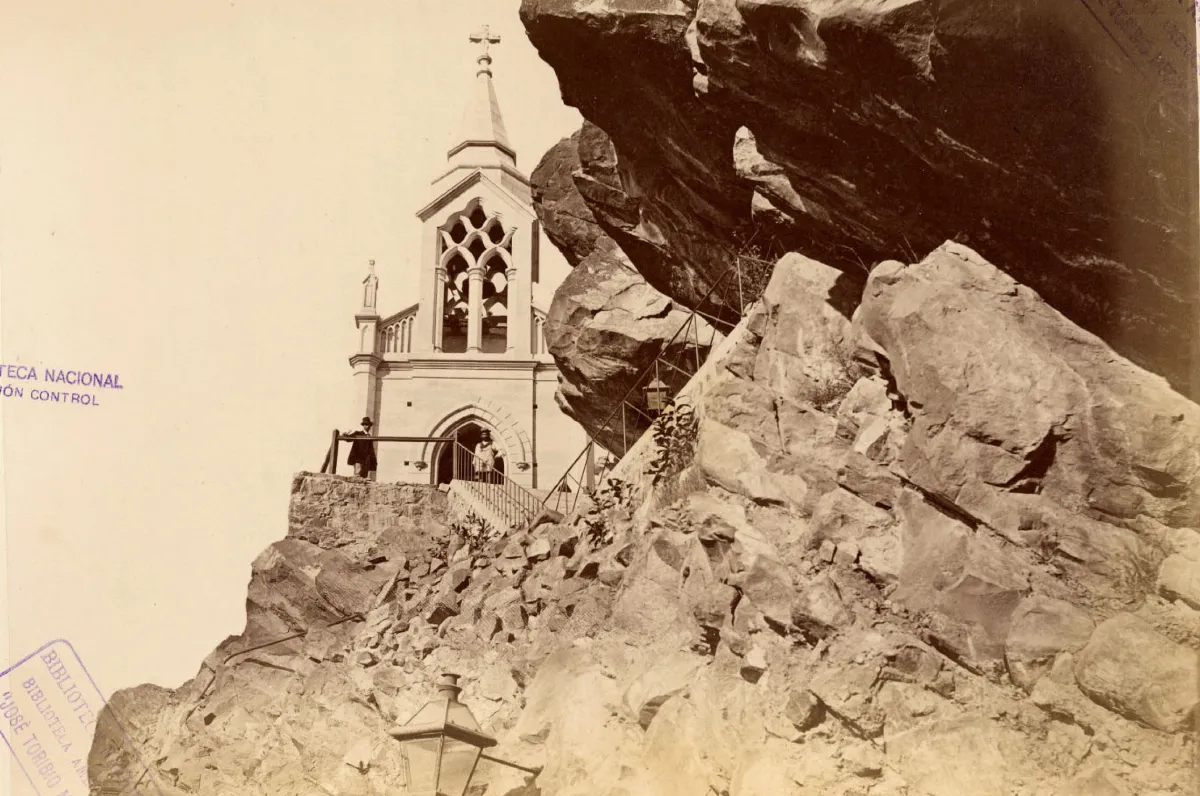 La Ermita, Cerro Santa Lucía, 1874 — 1874 | Chile de Ayer