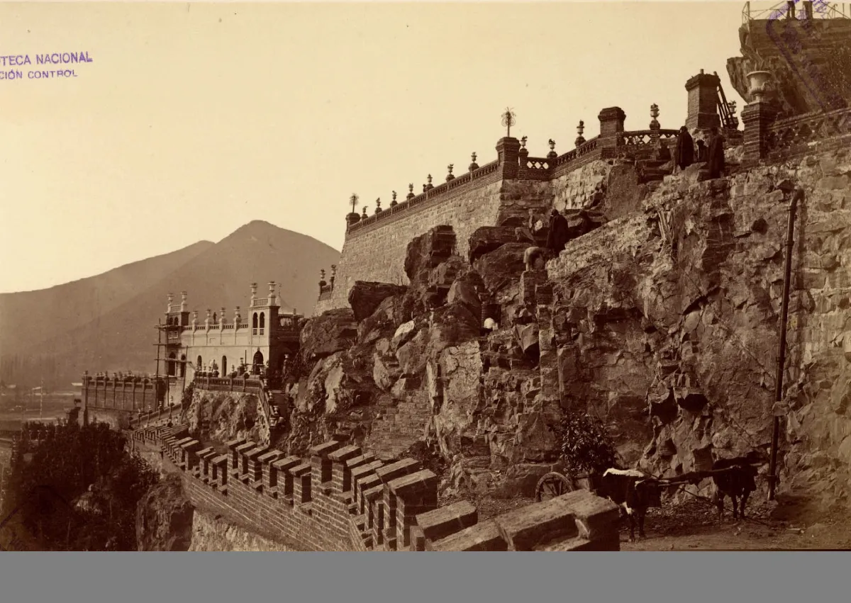 Camino Poniente, Cerro Santa Lucía, 1874 — 1874 | Chile de Ayer