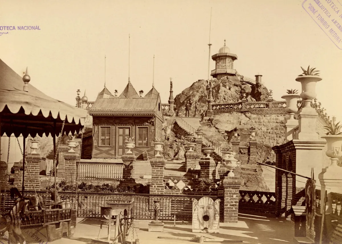 Cerro Santa Lucía, 1874 — 1874 | Chile de Ayer