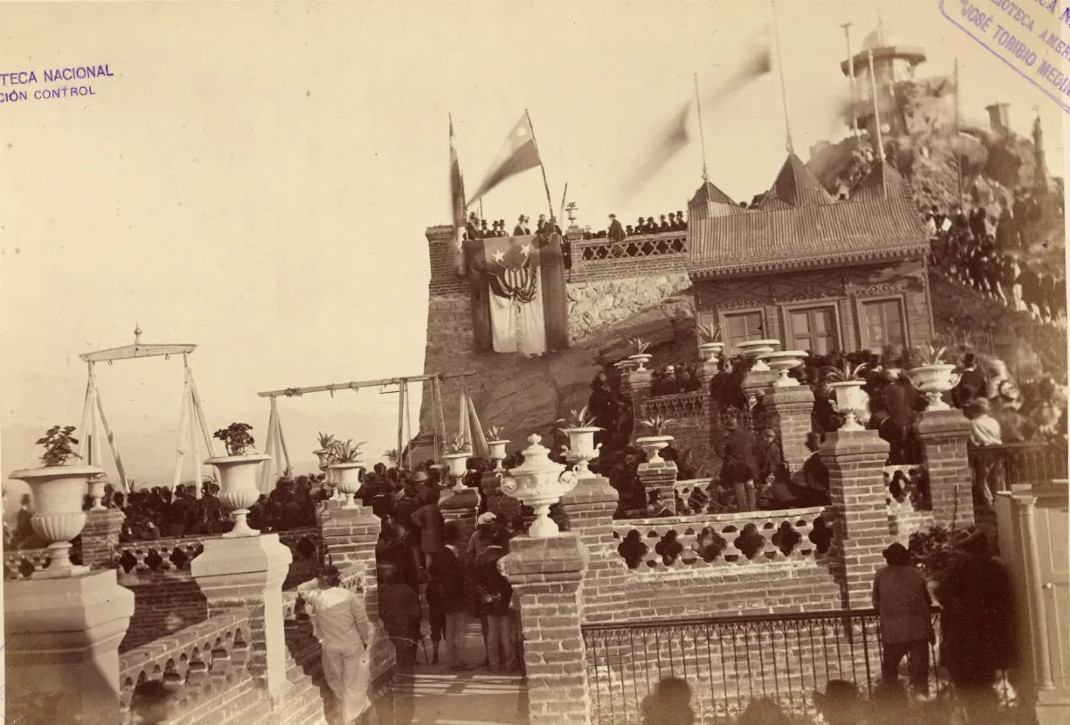 Cerro Santa Lucía, 1874 — 1874 | Chile de Ayer