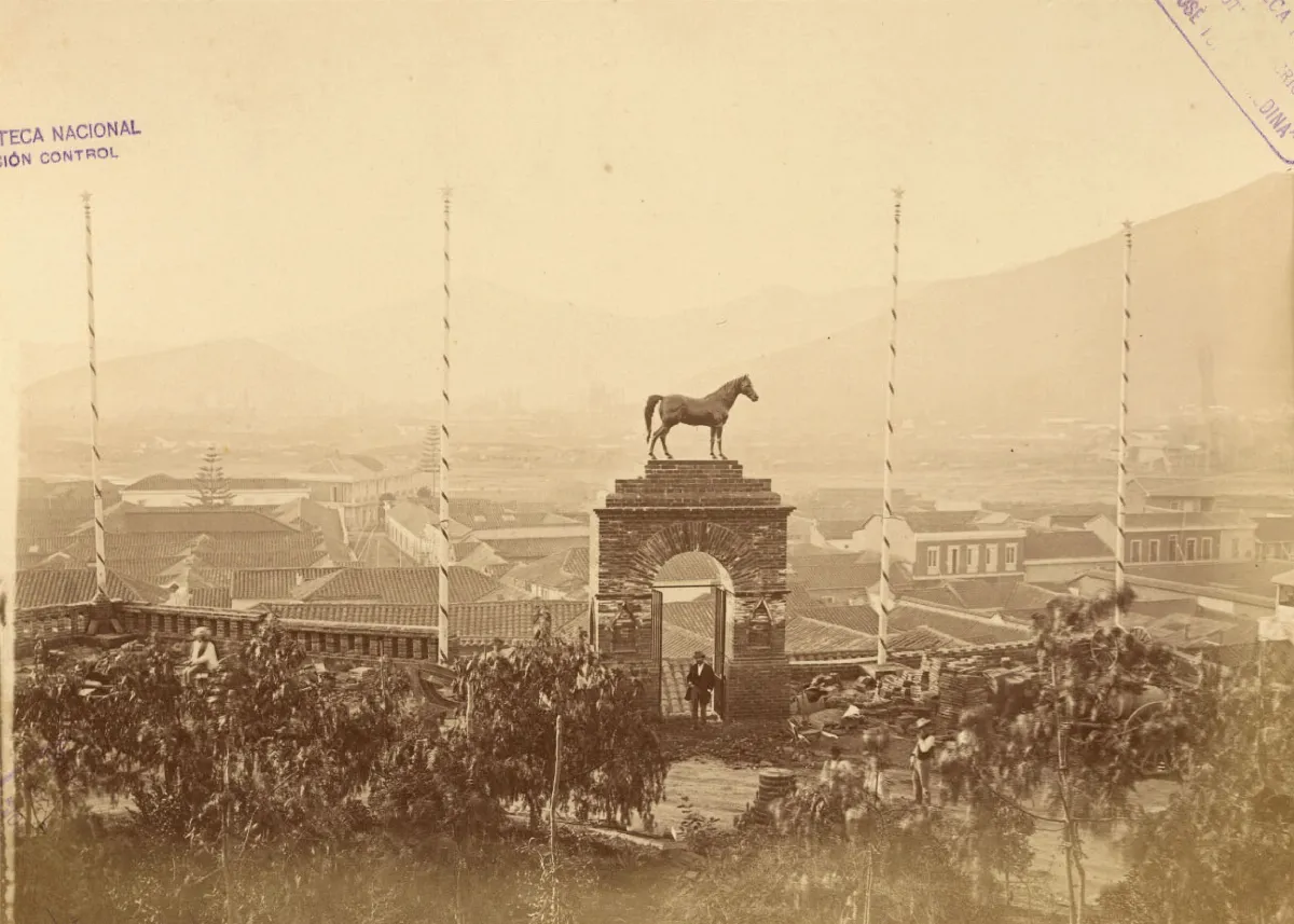 Caballo del Cerro Santa Lucía, 1874 — 1874 | Chile de Ayer