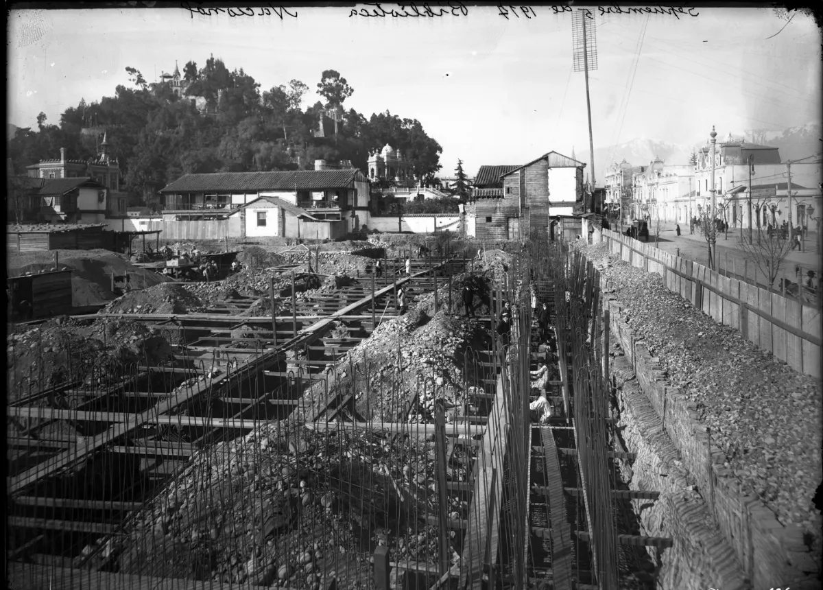 Biblioteca nacional, septiembre 1917 — Calle Bandera — 1917 | Chile de Ayer