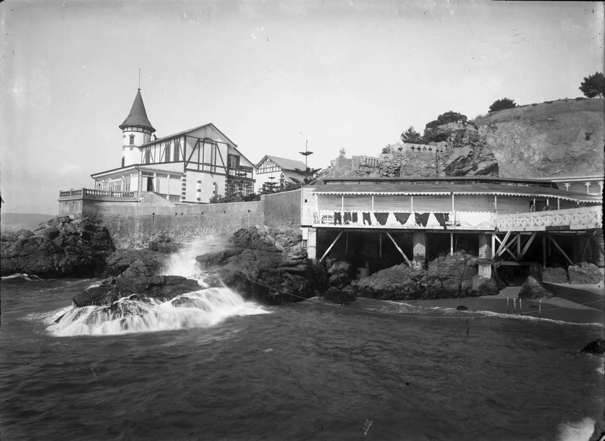 Viña del Mar en 1905 — Playa Miramar — 1905 | Chile de Ayer