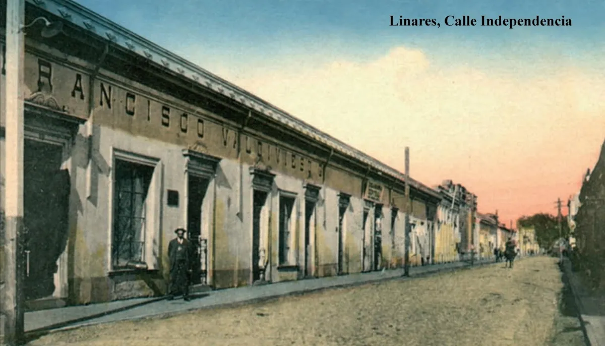 Calle independencia de Linares en 1920 — Calle Independencia — 1920 | Chile de Ayer