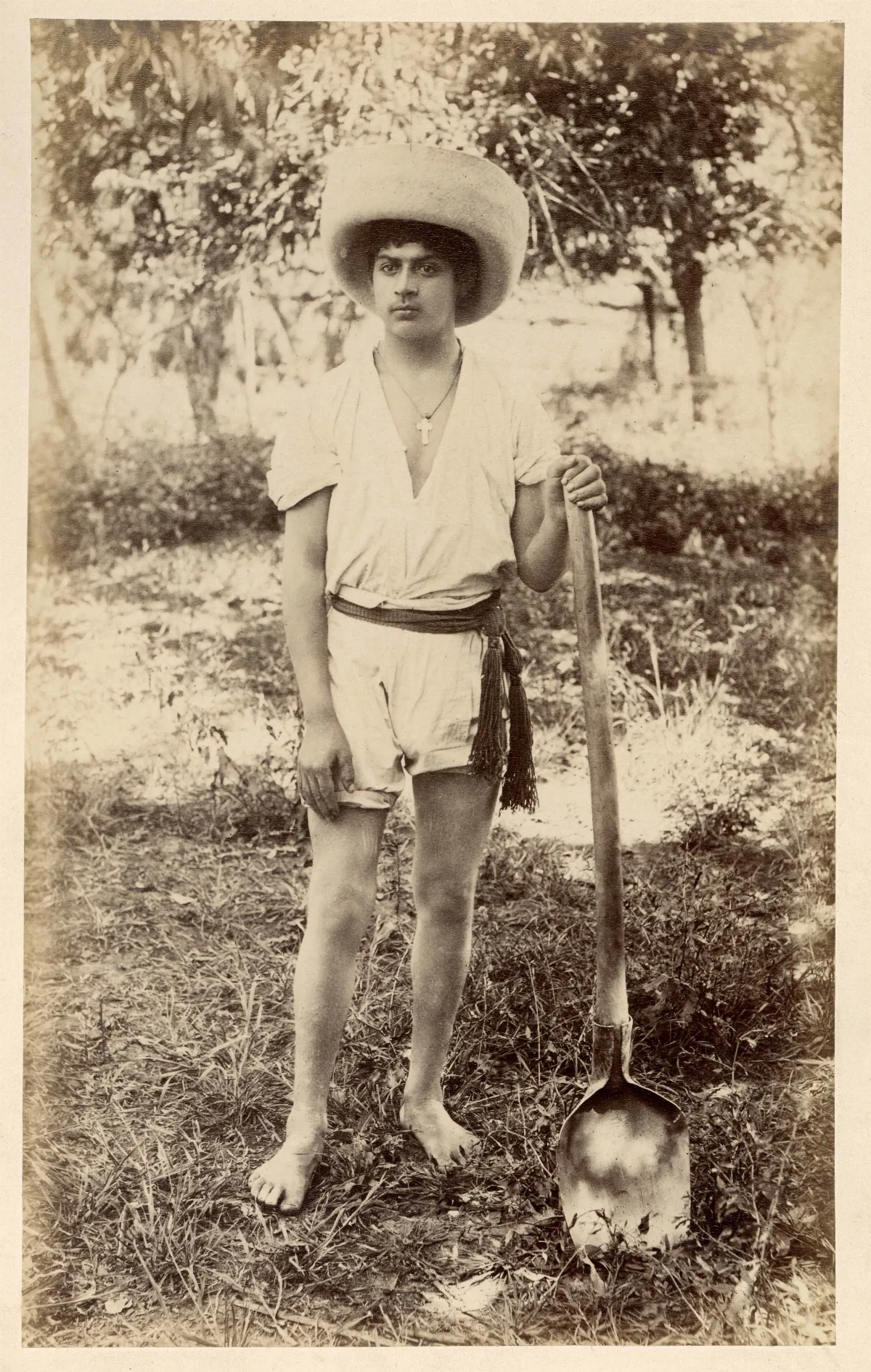 Joven campesino en cercanías de Limache, 1888 — Limache — 1888 | Chile de Ayer