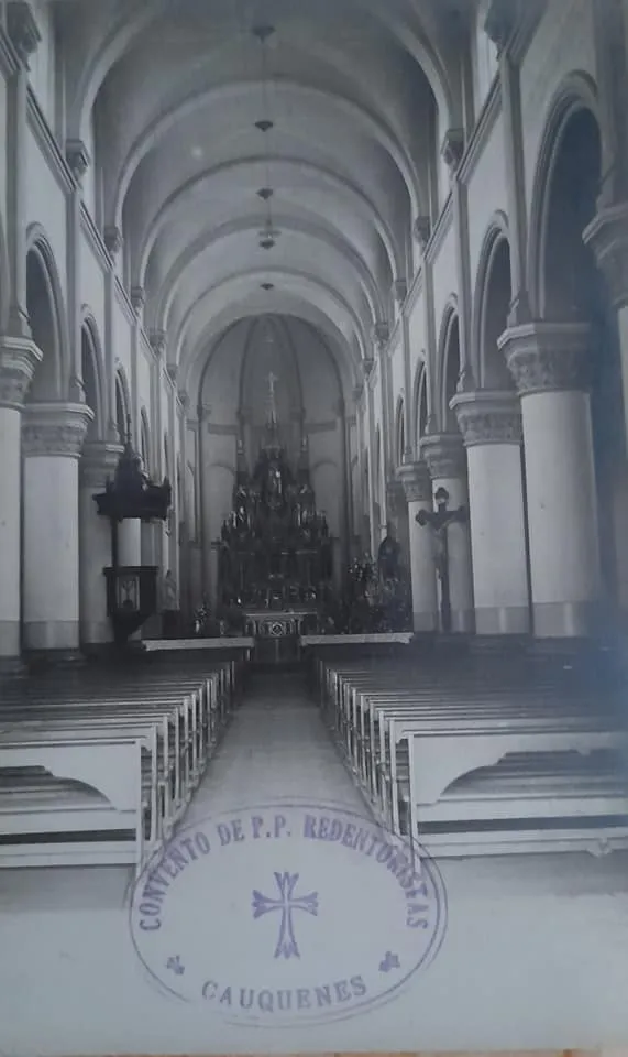 Iglesia San Alfonso de Cauquenes en 1910 — Iglesia y Convento de San Alfonso — 1910 | Chile de Ayer
