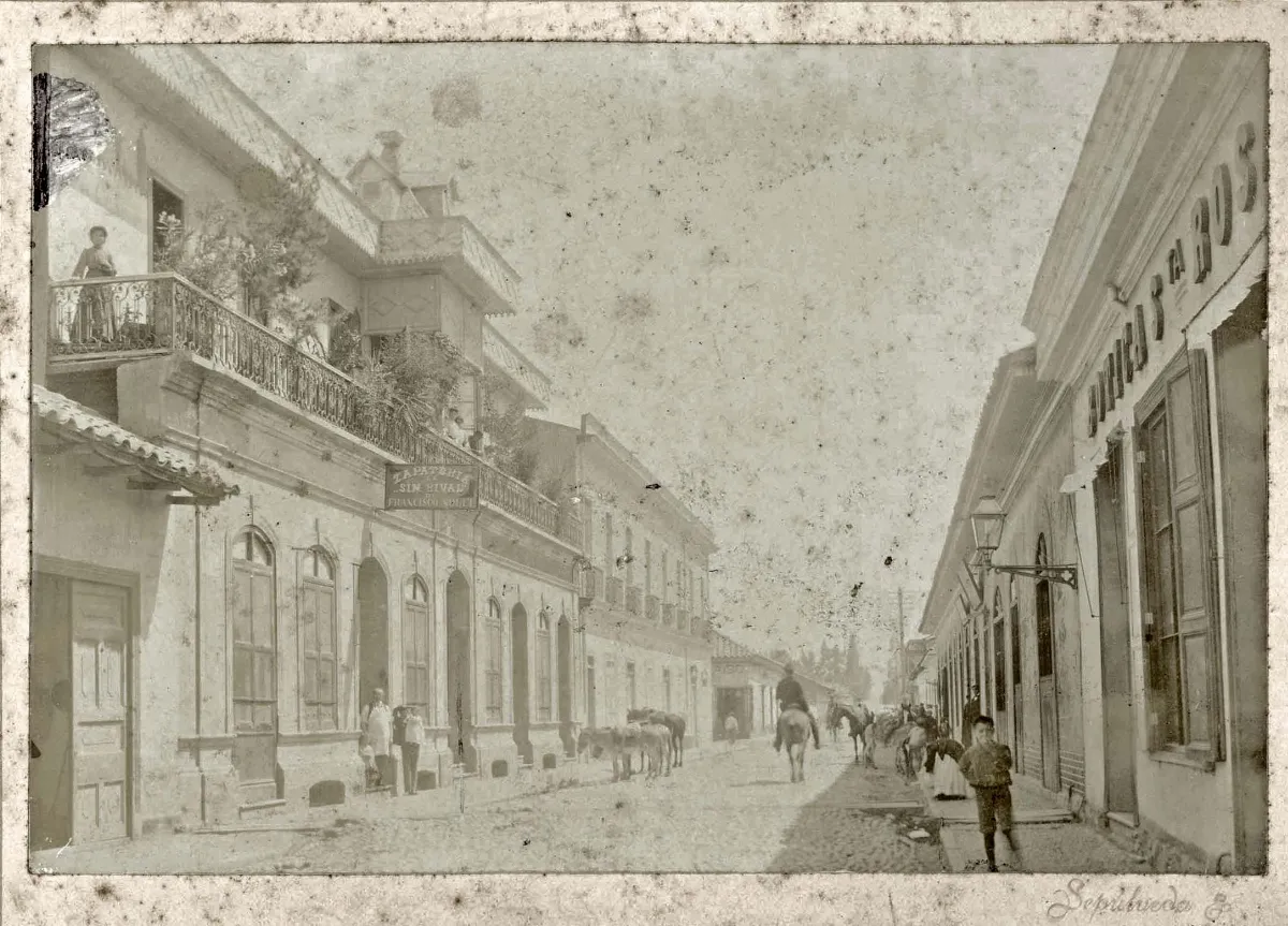 Calle en Los Andes, ca. 1910 — 1910 | Chile de Ayer