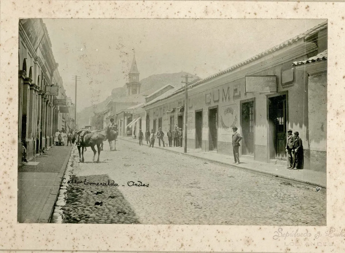 Calle de Los Andes, ca. 1910 — 1910 | Chile de Ayer