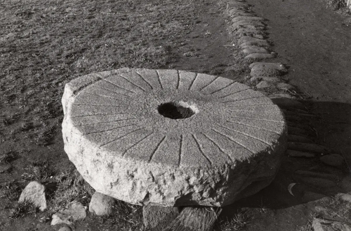 Piedra de Molino en Isla Robinson Crusoe, 1938 — Isla Robinson Crusoe — 1938 | Chile de Ayer