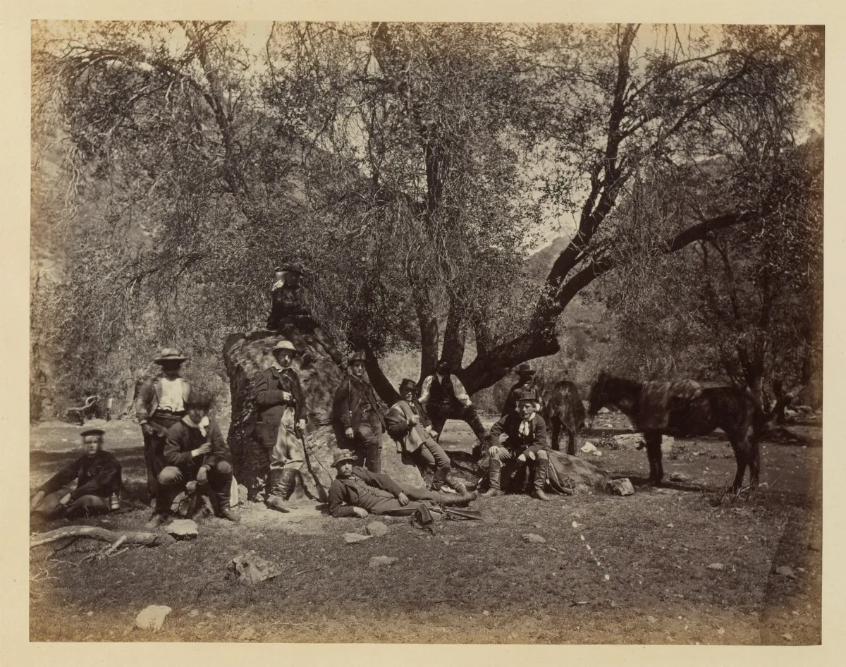 Grupo de Caza en Machalí, ca. 1868 — 1865 | Chile de Ayer