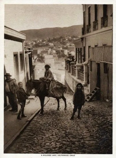 Subida Artillería en 1916, Valparaíso — 1916 | Chile de Ayer