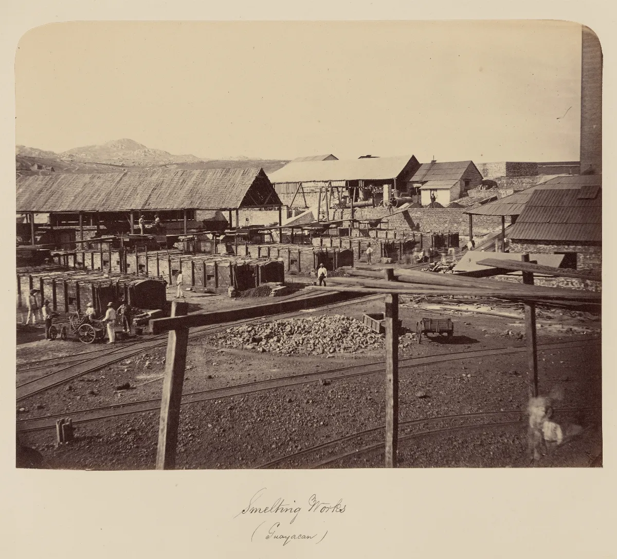 Trabajos de fundición en Guayacán, 1860 — 1860 | Chile de Ayer