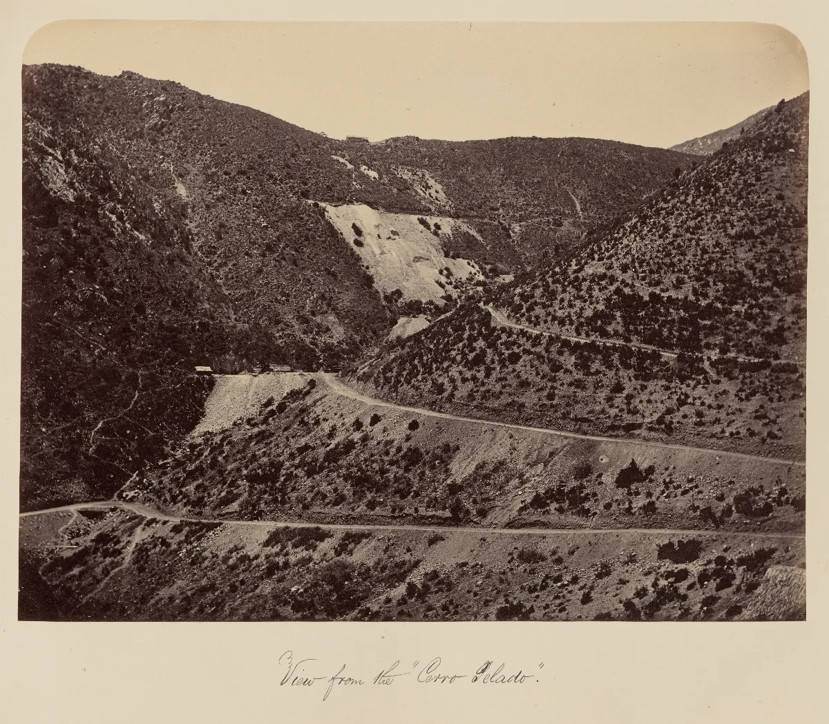 Vista desde Cerro Pelado, Región de Coquimbo, 1860 — 1860 | Chile de Ayer