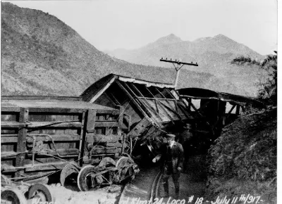 Accidente Ferrocarril de Sewell, 1917 — 1917 | Chile de Ayer
