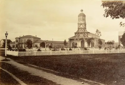 Plaza de Armas de Osorno en 1893. — 1893 | Chile de Ayer