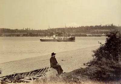 Puerto Varas, el Calbuco y el Vapor Clara en 1893. — Puerto Varas — 1893 | Chile de Ayer