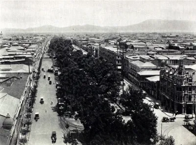 Alameda desde torre Iglesia San Francisco en 1915 — Iglesia San Francisco — 1915 | Chile de Ayer