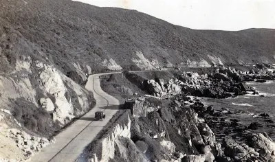 Camino entre Viña del Mar y Concón en los años ’20s — 1920 | Chile de Ayer
