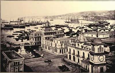 El Puerto de Valparaíso alrededor de 1880 — 1880 | Chile de Ayer