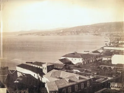 La ciudad de Valparaíso en el año 1864 — 1864 | Chile de Ayer