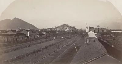 Irreconocible: La Alameda de Santiago en el año 1867 — Alameda de las Delicias — 1867 | Chile de Ayer