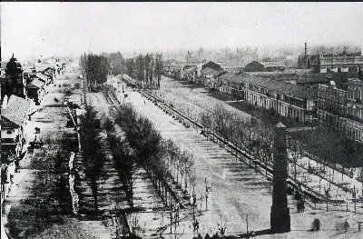 La Alameda alrededor de el año 1860 — Iglesia San Francisco — 1860 | Chile de Ayer