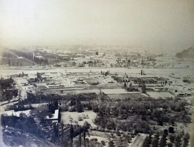 Una vista de Santiago en el año 1883. — 1883 | Chile de Ayer