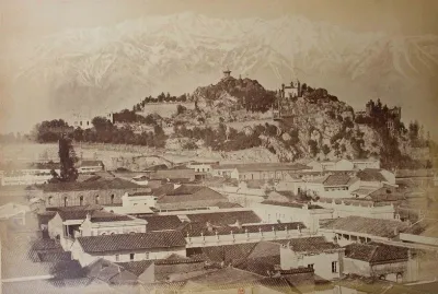 Vista del Cerro Santa Lucía en 1883 — 1883 | Chile de Ayer