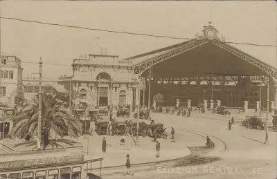 Estación Central de Santiago alrededor de 1915. — 1912 | Chile de Ayer