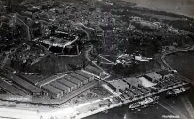 Valparaíso desde el aire a principios de Siglo XX. — 1900 | Chile de Ayer