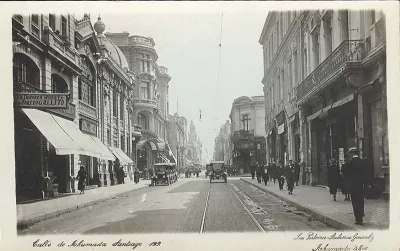 Calle de Ahumada en 1918. — 1918 | Chile de Ayer
