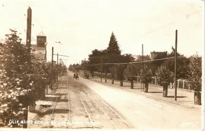 Calle Manuel Montt de Temuco, desde Avda. Alemania. — 1900 | Chile de Ayer
