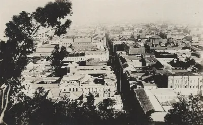 Vista de Santiago desde Cerro Santa Lucia en 1920 — 1920 | Chile de Ayer